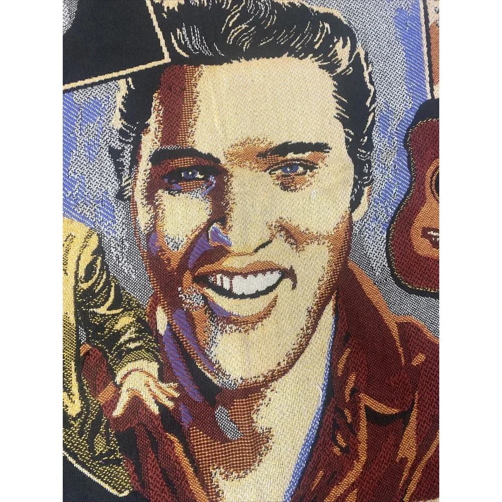 Elvis Presley Throw Blanket Tapestry Double Woven 48 x 70
